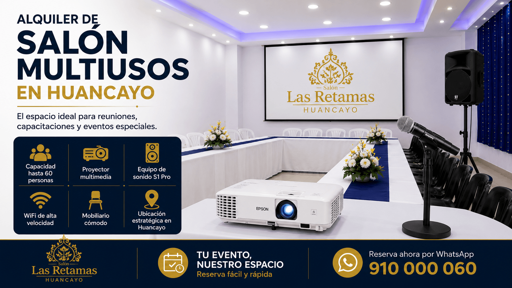alquiler de proyector y equipo de sonido para conferencias